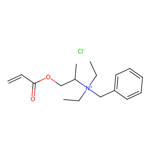 Benzyldiethyl(1-methyl-2-((1-oxoallyl)oxy)ethyl)ammonium chloride structure