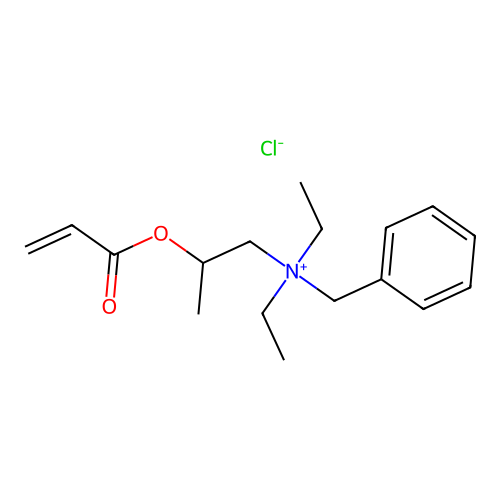 Benzyldiethyl(2-((1-oxoallyl)oxy)propyl)ammonium chloride structure
