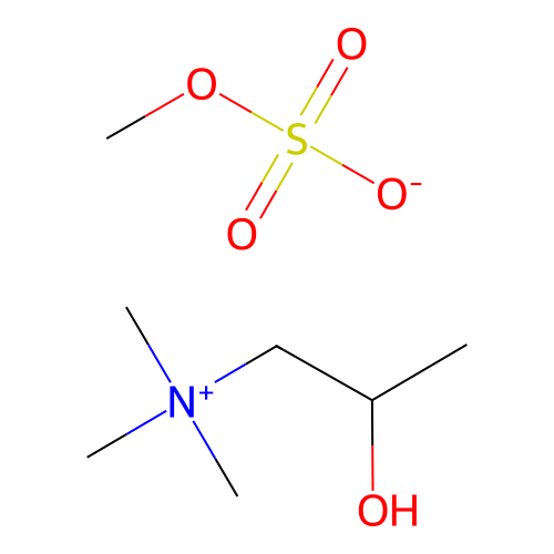 (2-Hydroxypropyl)trimethylammonium methyl sulphate structure
