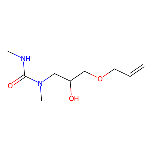 1-[3-(Allyloxy)-2-hydroxypropyl]-1,3-dimethylurea structure