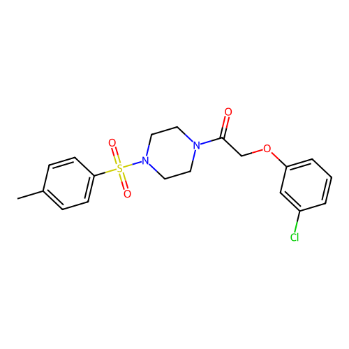2-(3-Chlorophenoxy)-1-(4-tosylpiperazin-1-yl)ethanone structure
