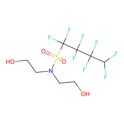 1,1,2,2,3,3,4,4-Octafluoro-N,N-bis(2-hydroxyethyl)butane-1-sulphonamide structure