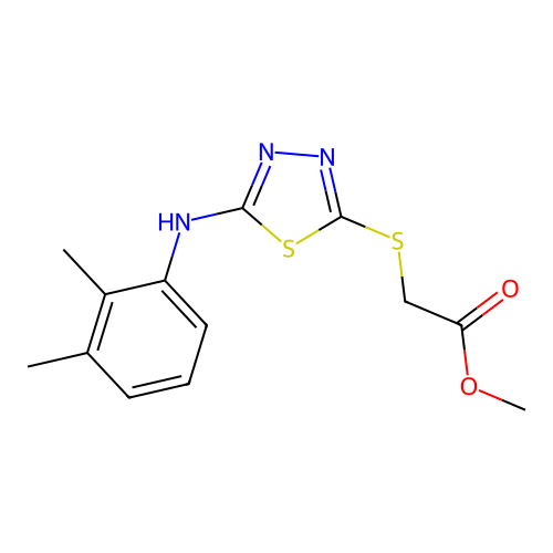 Methyl 2-({5-[(2,3-dimethylphenyl)amino]-1,3,4-thiadiazol-2-yl}sulfanyl)acetate structure