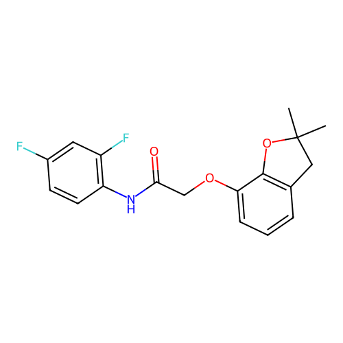 N-(2,4-difluorophenyl)-2-[(2,2-dimethyl-2,3-dihydro-1-benzofuran-7-yl)oxy]acetamide structure
