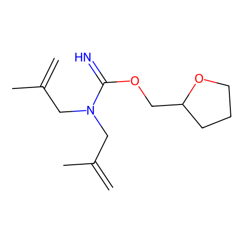 Tetrahydro-2-furanylmethyl N,N-bis(2-methyl-2-propenyl)imidocarbamate structure