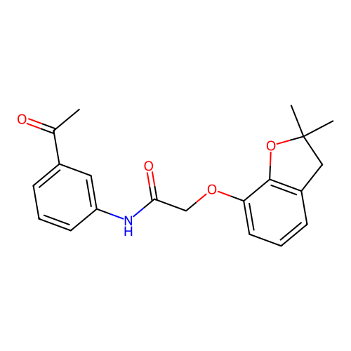 N-(3-acetylphenyl)-2-[(2,2-dimethyl-3H-1-benzofuran-7-yl)oxy]acetamide structure