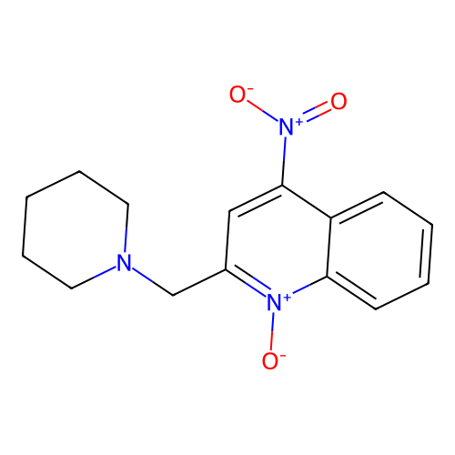 4-Nitro-1-oxido-2-(piperidin-1-ylmethyl)quinolin-1-ium structure