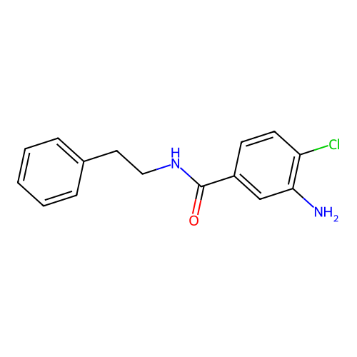 3-amino-4-chloro-N-(2-phenylethyl)benzamide structure
