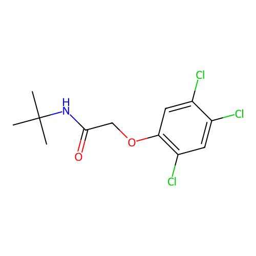 n-(Tert-butyl)-2-(2,4,5-trichlorophenoxy)acetamide structure