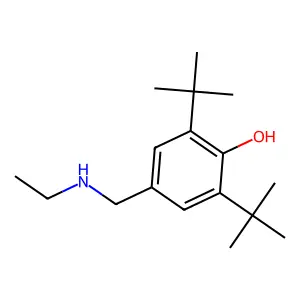 2,6-ditert-butyl-4-(ethylaminomethyl)phenol structure