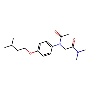 Acetanilide, N-(dimethylcarbamoylmethyl)-4'-(isopentyloxy)- structure