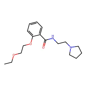 Benzamide, o-(2-ethoxyethoxy)-N-(2-(1-pyrrolidinyl)ethyl)- structure