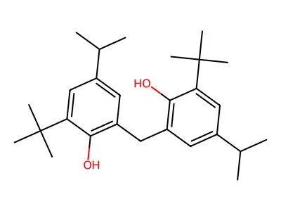 2,2'-Methylenebis(6-tert-butyl-4-isopropylphenol) structure