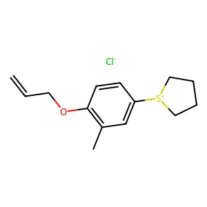 Thiophenium, tetrahydro-1-(3-methyl-4-(2-propenyloxy)phenyl)-, chloride structure
