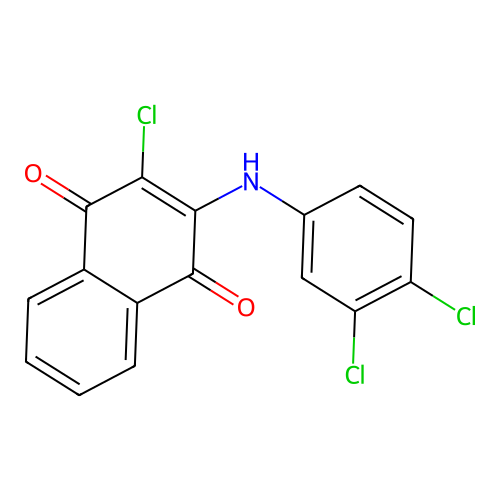 2-Chloro-3-[(3,4-dichlorophenyl)amino]naphthalene-1,4-dione structure