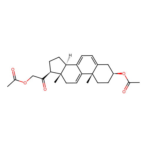 3beta,21-Dihydroxy-pregna-5,7,9(11)-trien-20-one diacetate structure