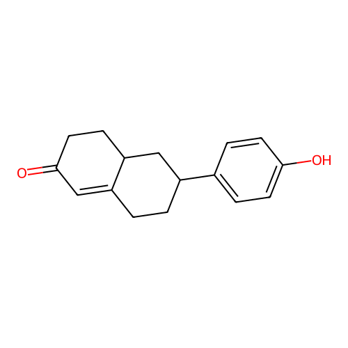 4,4a,5,6,7,8-Hexahydro-6-(p-hydroxyphenyl)-2(3H)-naphthalenone structure