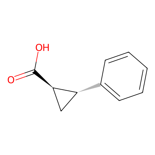 trans-2-Phenylcyclopropanecarboxylic acid structure
