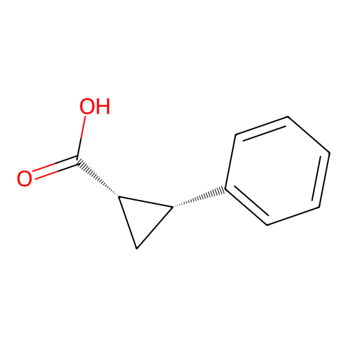 (1S,2R)-2-Phenylcyclopropanecarboxylic acid structure