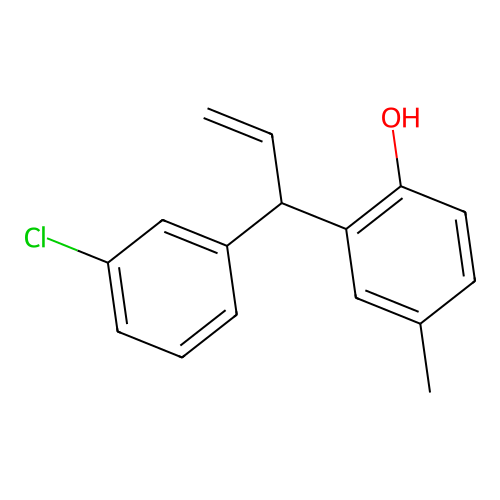 2-[1-(3-Chlorophenyl)prop-2-enyl]-4-methylphenol structure