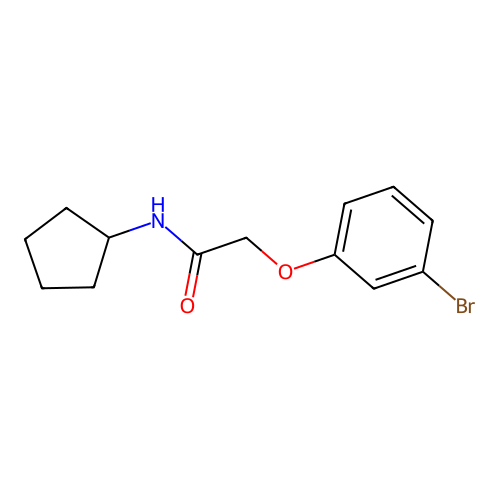 2-(3-bromophenoxy)-N-cyclopentylacetamide structure