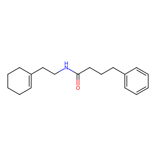 N-[2-(1-cyclohexen-1-yl)ethyl]-4-phenylbutanamide structure