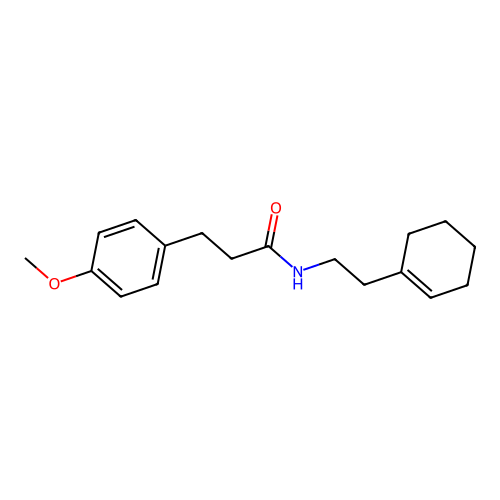 N-[2-(cyclohexen-1-yl)ethyl]-3-(4-methoxyphenyl)propanamide structure