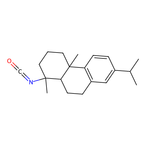 1-isocyanato-1,4a-dimethyl-7-(propan-2-yl)-1,2,3,4,4a,9,10,10a-octahydrophenanthrene structure