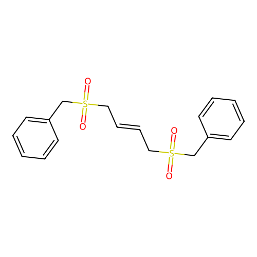 [(E)-4-benzylsulfonylbut-2-enyl]sulfonylmethylbenzene structure