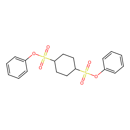 二苯基环己烷-1,4-二磺酸酯 structure