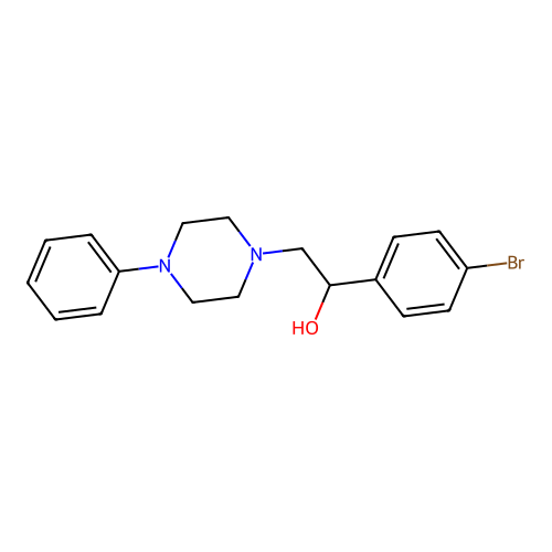 1-(4-Bromophenyl)-2-(4-phenylpiperazino)-1-ethanol structure