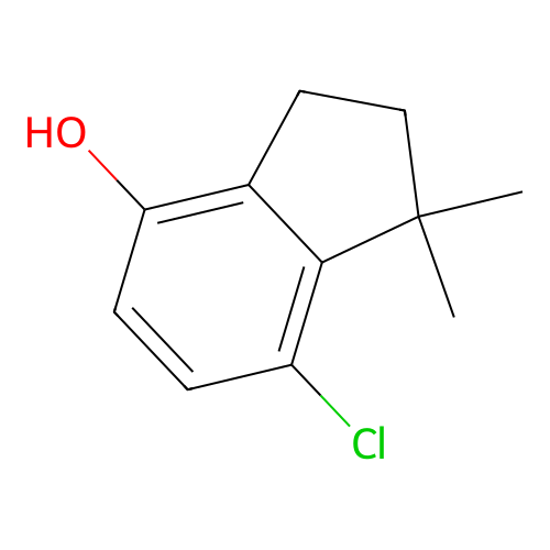 7-Chloro-1,1-dimethylindan-4-ol structure