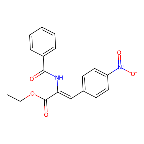 2-Propenoic acid, 2-(benzoylamino)-3-(4-nitrophenyl)-, ethyl ester structure
