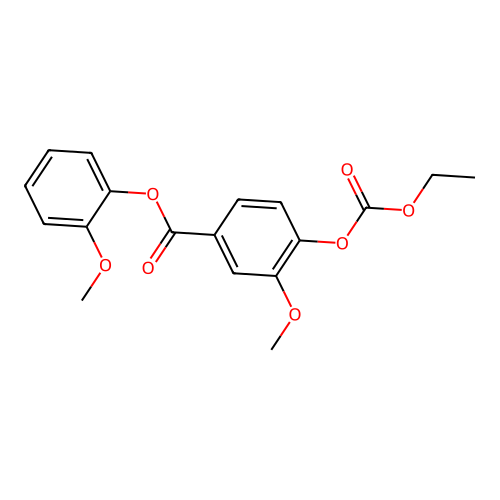 2-Methoxyphenyl 4-[(ethoxycarbonyl)oxy]-3-methoxybenzoate structure
