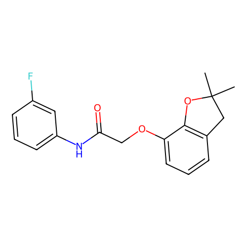 2-[(2,2-dimethyl-2,3-dihydro-1-benzofuran-7-yl)oxy]-N-(3-fluorophenyl)acetamide structure