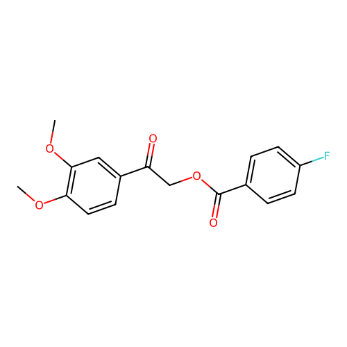 2-(3,4-Dimethoxyphenyl)-2-oxoethyl 4-fluorobenzoate structure