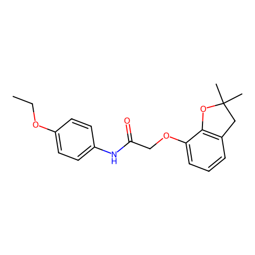 2-[(2,2-dimethyl-2,3-dihydro-1-benzofuran-7-yl)oxy]-N-(4-ethoxyphenyl)acetamide structure
