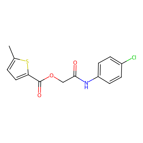 [2-(4-Chloroanilino)-2-oxoethyl] 5-methylthiophene-2-carboxylate structure
