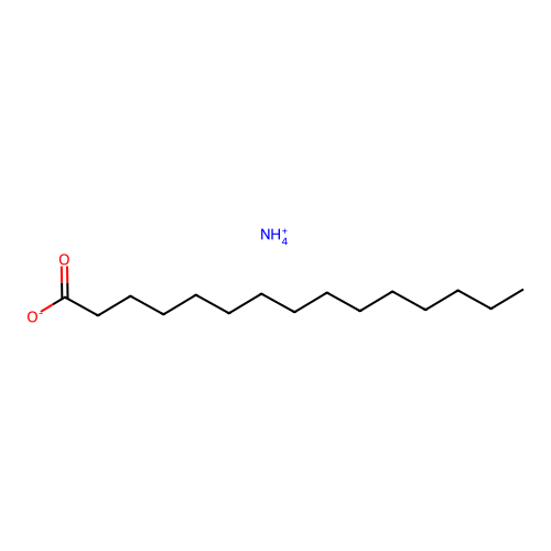 Ammonium pentadecanoate structure