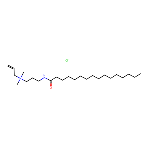 Allyldimethyl(3-((1-oxohexadecyl)amino)propyl)ammonium chloride structure