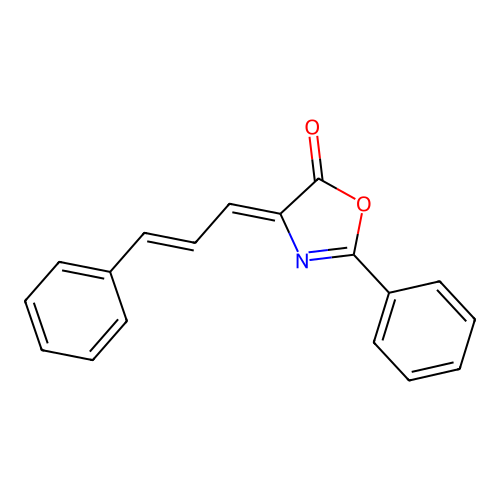 (Z)-2-phenyl-4-((E)-3-phenylallylidene)oxazol-5(4H)-one structure