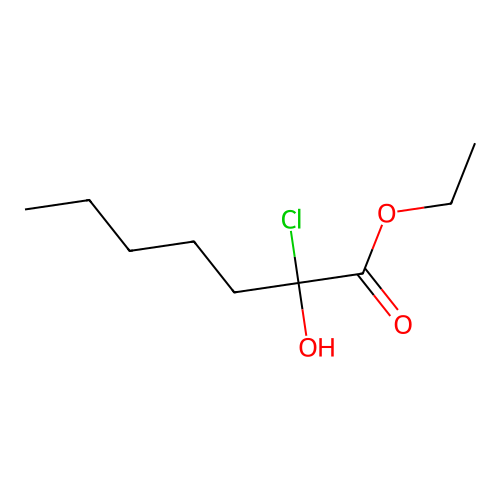 Ethyl 2-chloro-2-hydroxyheptanoate structure