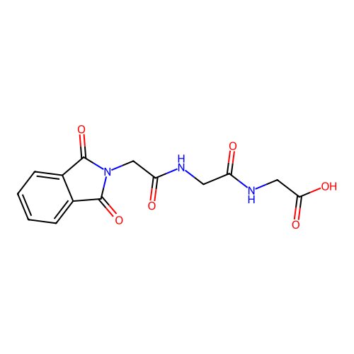 N-(N-((1,3-Dihydro-1,3-dioxo-2H-isoindol-2-yl)acetyl)glycyl)glycine structure