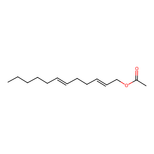 Dodeca-2,6-dienyl acetate structure