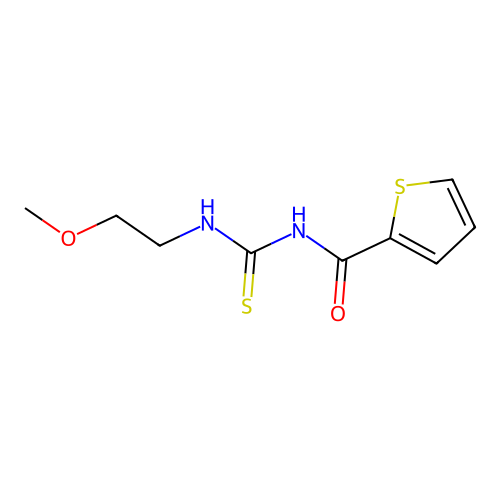 3-(2-Methoxyethyl)-1-(thiophene-2-carbonyl)thiourea structure