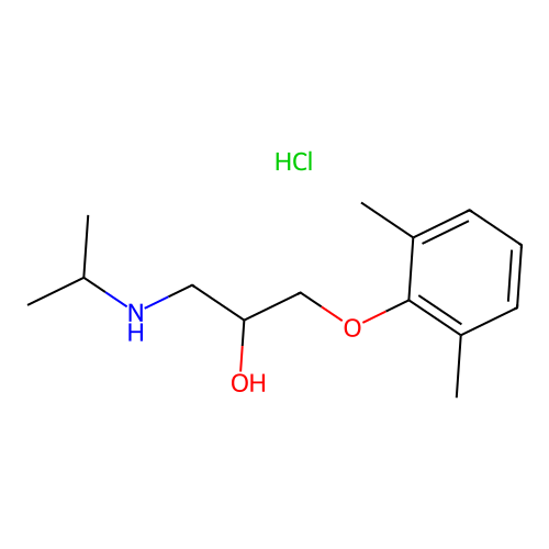 1-(2,6-Dimethylphenoxy)-3-(isopropylamino)-2-propanol hydrochloride structure