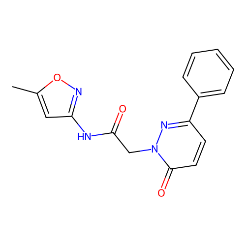 N-(5-methylisoxazol-3-yl)-2-(6-oxo-3-phenylpyridazin-1(6H)-yl)acetamide structure