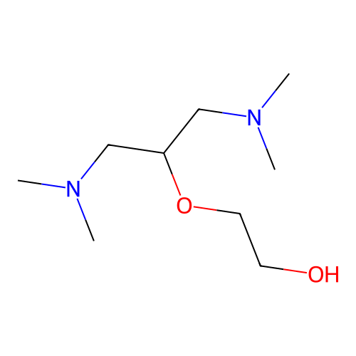 2-[2-(Dimethylamino)-1-[(dimethylamino)methyl]ethoxy]ethanol structure