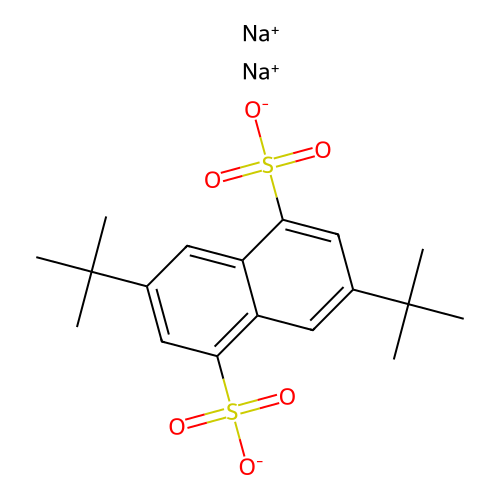 Disodium 3,7-bis(tert-butyl)naphthalene-1,5-disulphonate structure