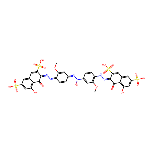 C34H26N6O19S4 structure